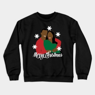African American Couple Black Love Christmas Crewneck Sweatshirt